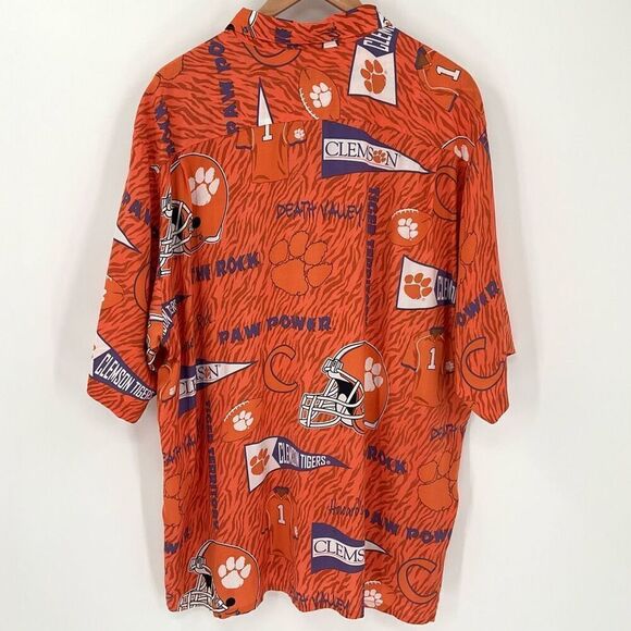 Reyn Spooner Clemson Tigers NCAA Football Short Sleeve Button Up Shirt Men XXL - Picture 3 of 5